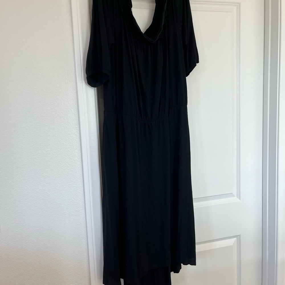 Chic Black High Low Women's Dress